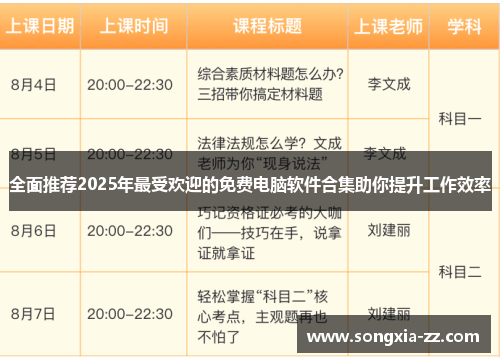 全面推荐2025年最受欢迎的免费电脑软件合集助你提升工作效率